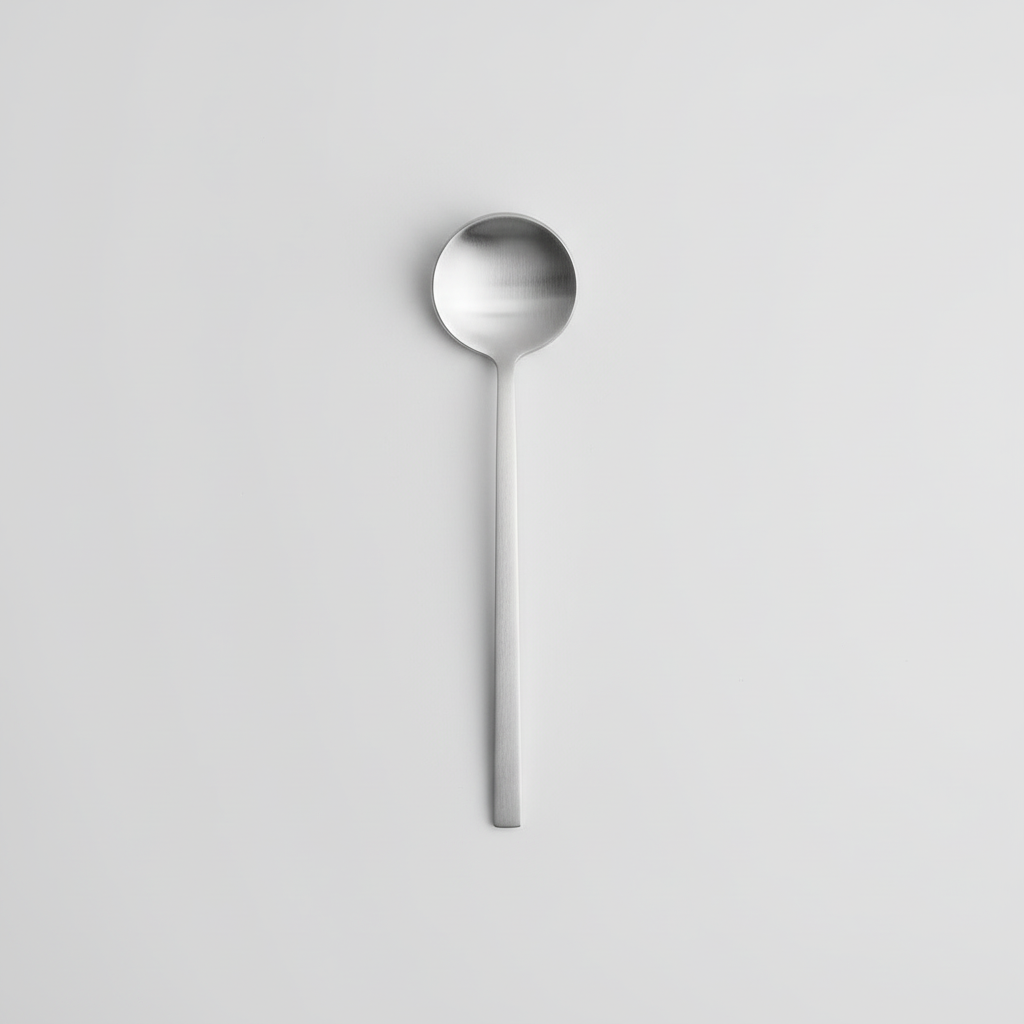 Oro Condiment Spoon Silver