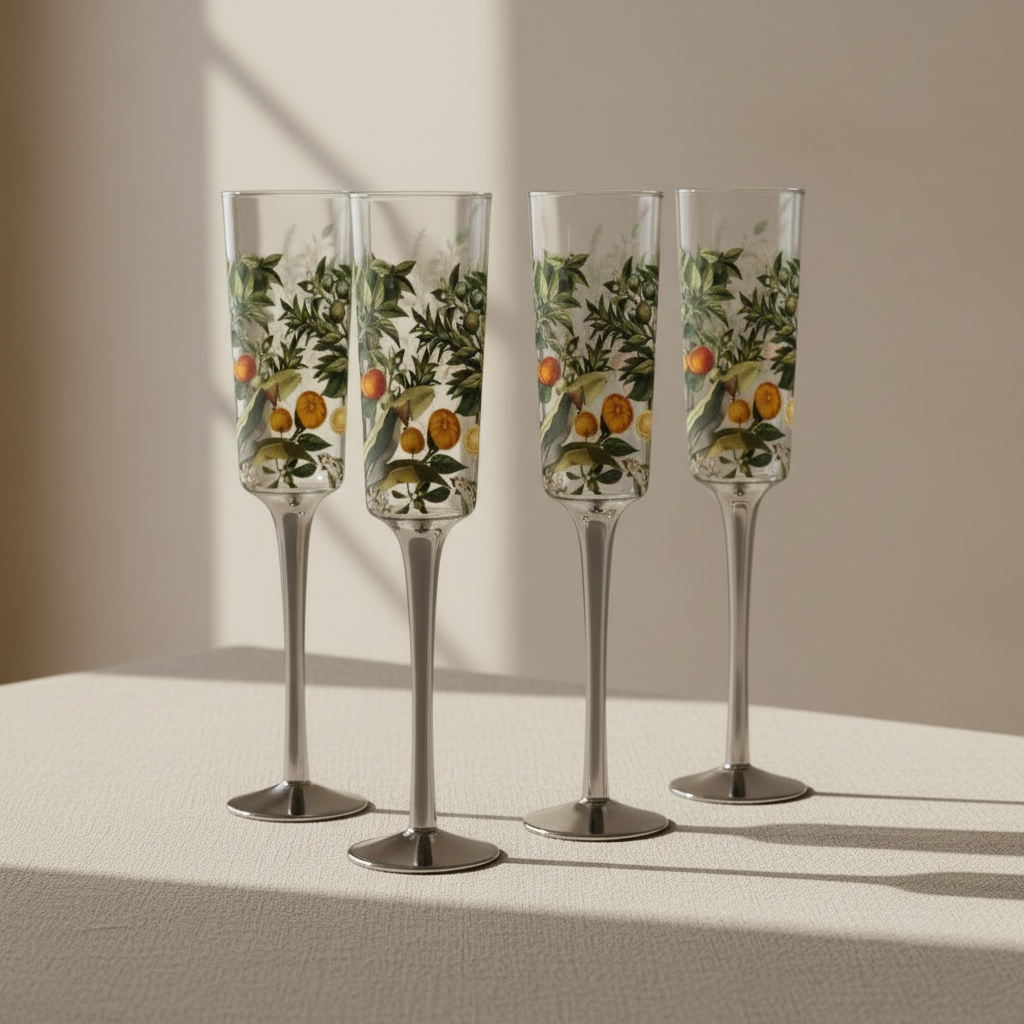 Sorrento Champagne Flutes set of 4