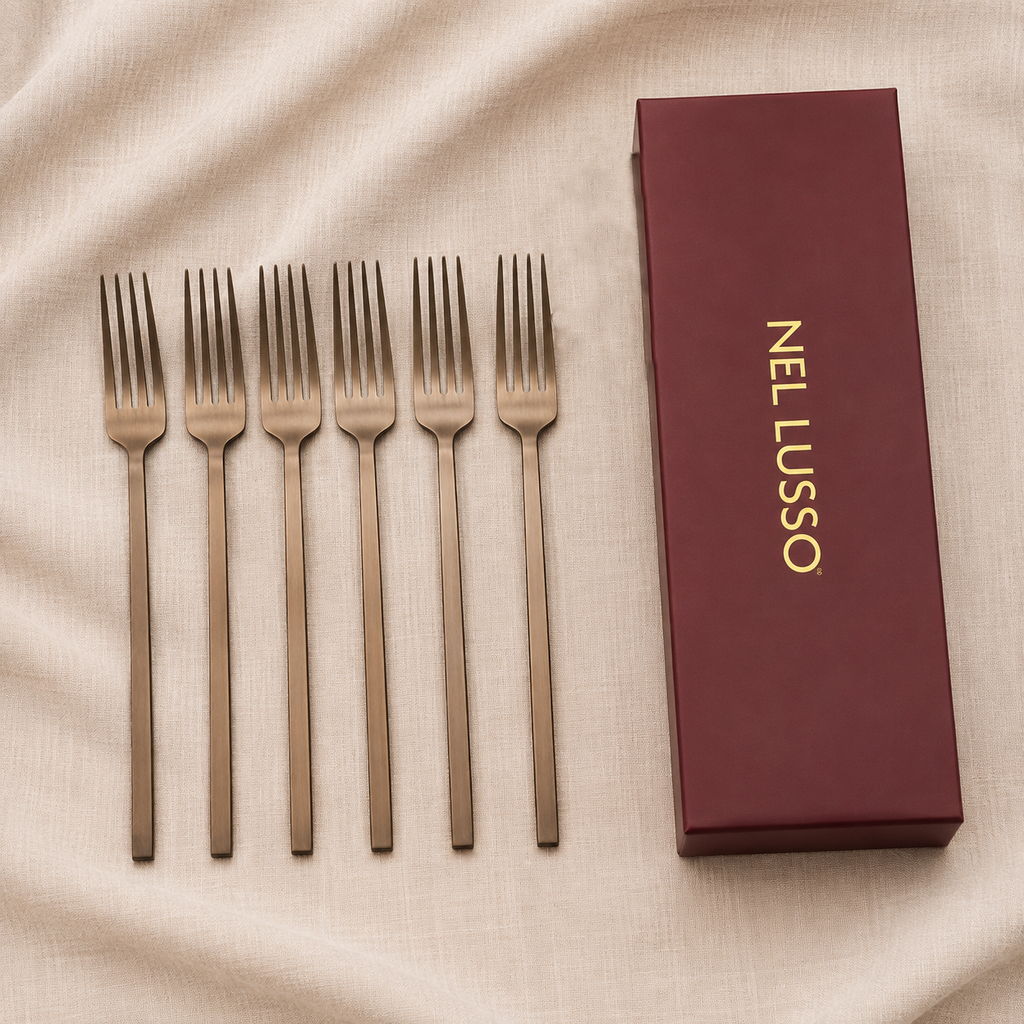 NEW Otto Dessert Fork Set of 6 Antique Bronze - Pre order for October